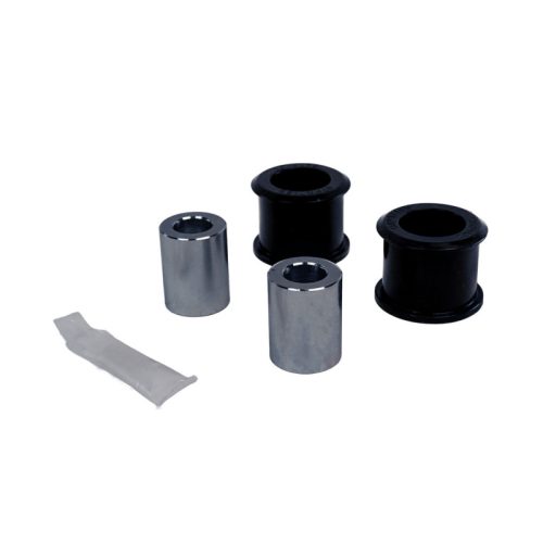 BD Diesel 1302038 track bar bushing kit containing polyurethane bushings, steel sleeves, and lubricant for Ram 2500 and 3500 trucks.