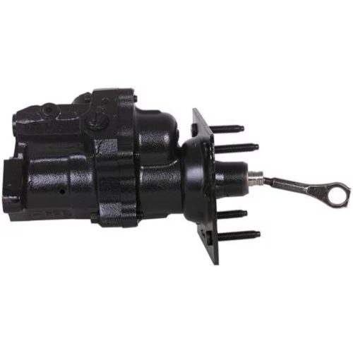 Main shot of the Bexar Pro Hydroboost BP7344 hydraulic brake booster showing cast iron housing and firewall bracket.