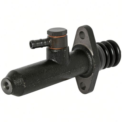 Close-up of the hydraulic fluid ports and threading on the BPA245002A2 brake cylinder.